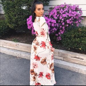 Floral long spring dress